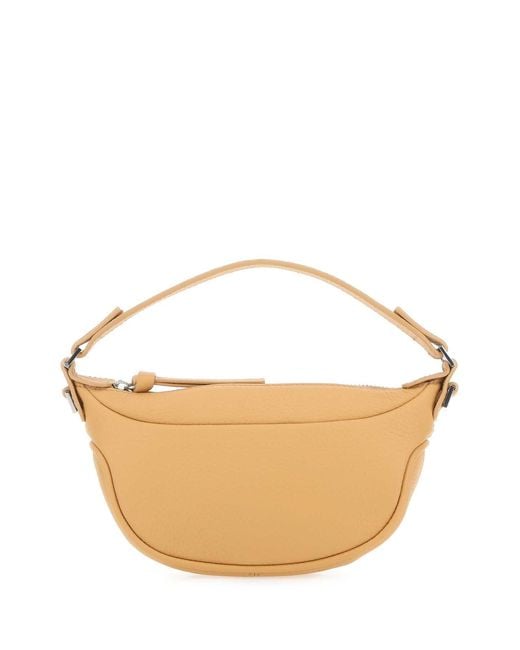 By Far Natural Mini Sand Leather Ami Handbag