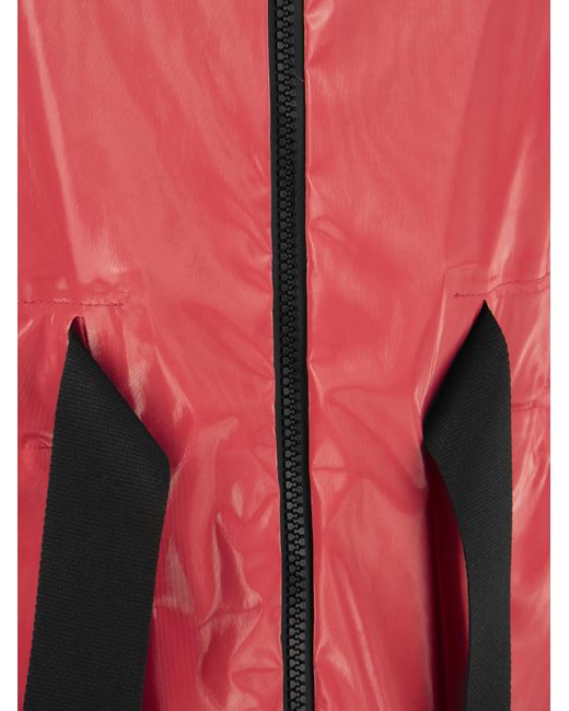 Herno Red Laminar Jacket With Hood
