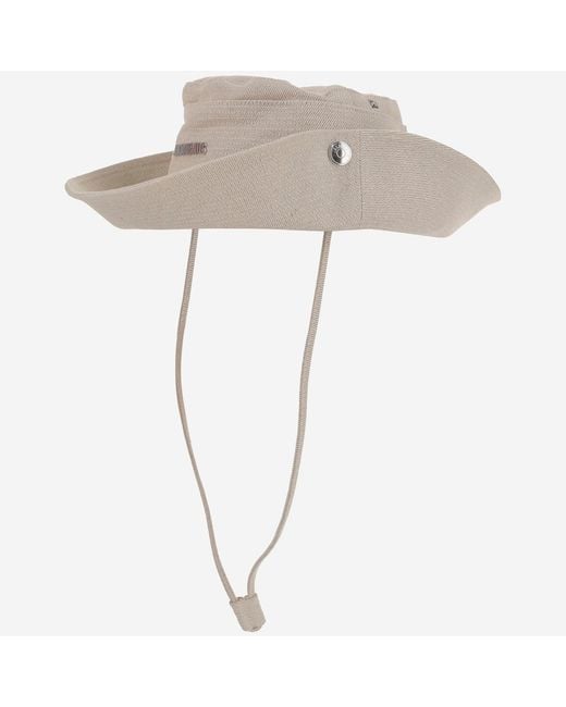 Jacquemus Natural Logo Bucket Hat for men