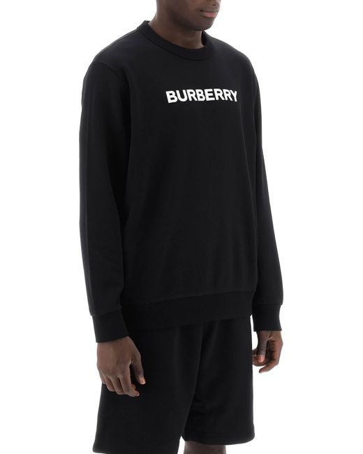Burberry Sweatshirt Met Puff Logo in het Black voor heren