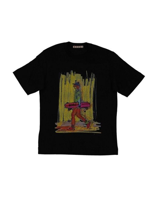 Marni Black Mt335 U Maglietta