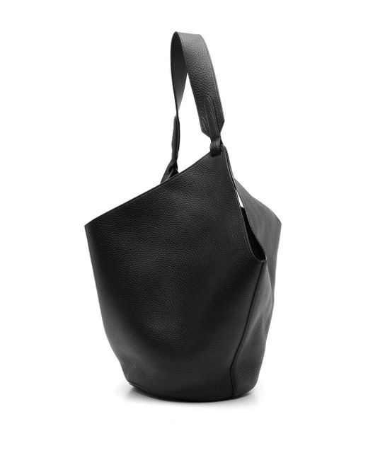 Khaite Black Lotus Medium Leather Shoulder Bag