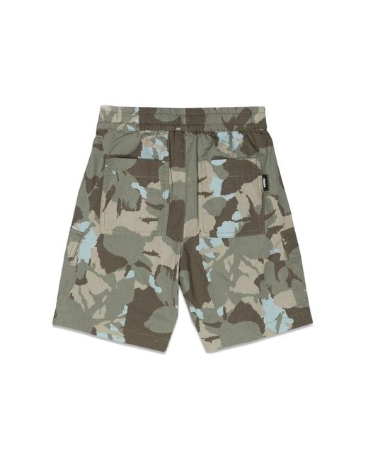 Aspesi Green Camou Bermuda Shorts