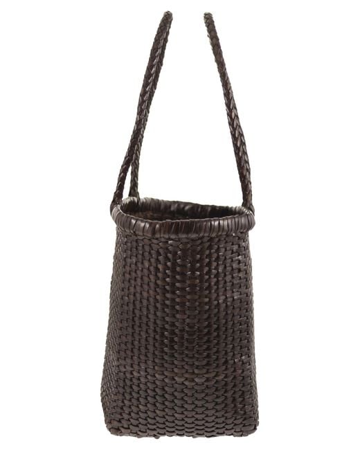 Dragon Black Weave Braided Leather Bag S