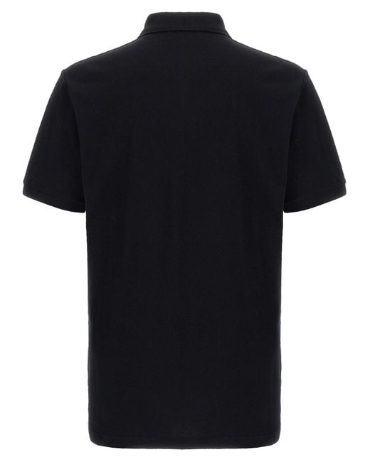 Moschino Black Piqué Cotton Polo Shirt for men