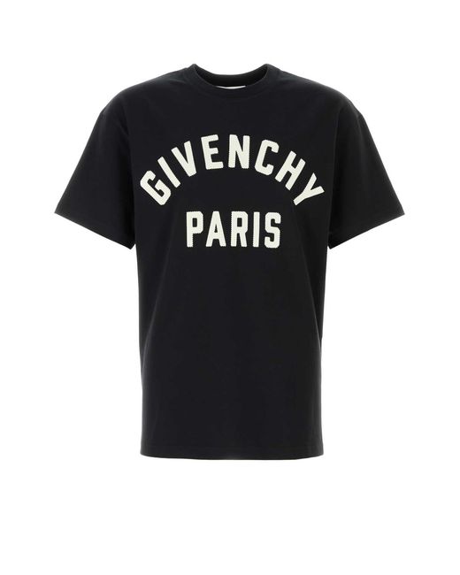 Givenchy Black Cotton T-Shirt for men