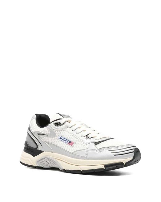 Autry White Hyperway Low Sneakers for men