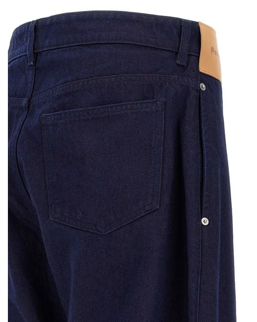 J.W. Anderson Blue Turn Up Twisted Workwear' Jeans for men