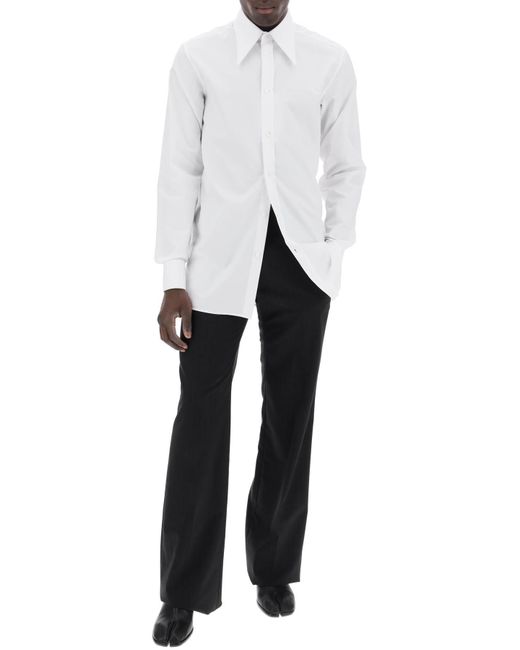 Camicia Con Colletto A Punta di Maison Margiela in White da Uomo