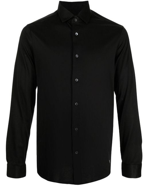 Emporio Armani Button-Up Overhemd in het Black voor heren