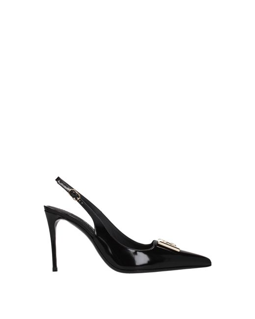 Dolce & Gabbana Black Dolce&Gabbana Leather Sandals