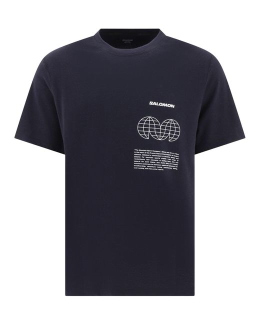 Salomon Blue "Globe Graphic" T Shirt for men