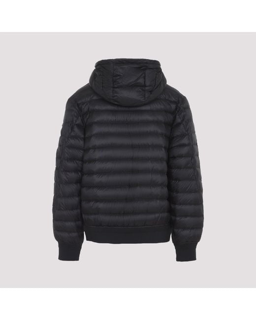 C P Company Black Shell Hooded Lens Down Jacket for men