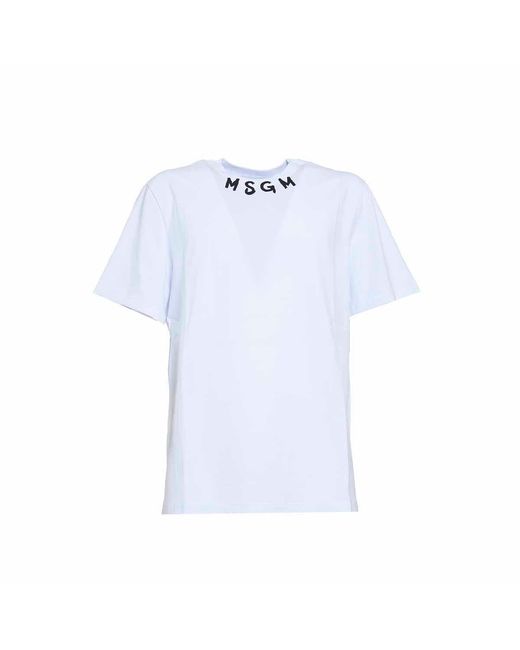 MSGM Blue T Shirts And Polos