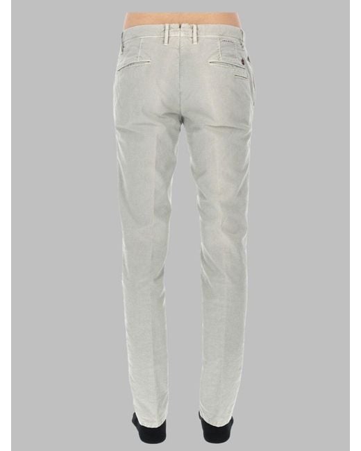 Incotex Gray Premium Trousers With Logo for men