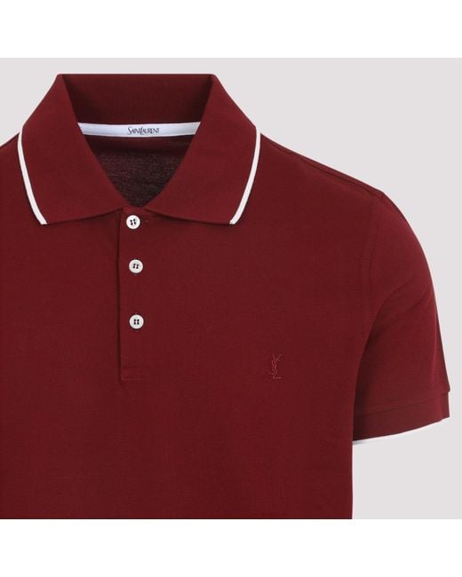 Saint Laurent Jerseypolo in het Red