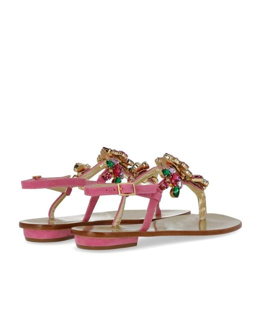 Paolo Ferrara Brown Thong Sandal