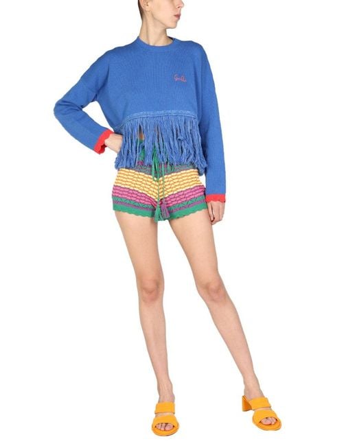 Gallo Blue Logo Embroidery Sweater