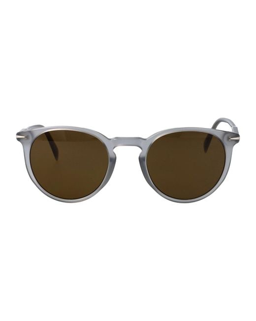 David Beckham Gray Round Sunglasses Db 1139/S Kb770 for men