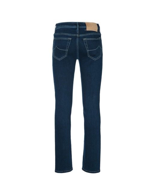 Jacob Cohen Blue Mid Rise Jeans for men
