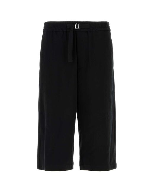 AMI Black Ami Cotton Bermuda Shorts for men