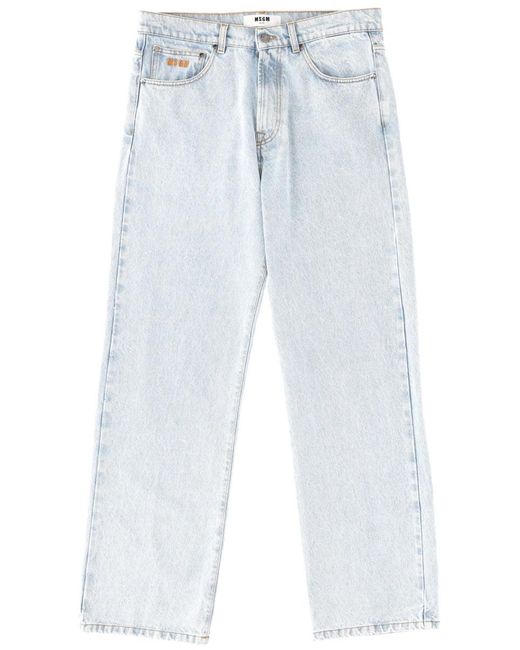 MSGM Blue Relaxed Jeans for men