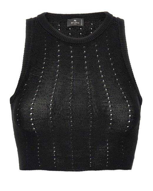 Crop top à Etro en coloris Black