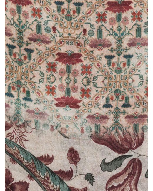 Pierre Louis Mascia Gray Printed Cashmere Scarf
