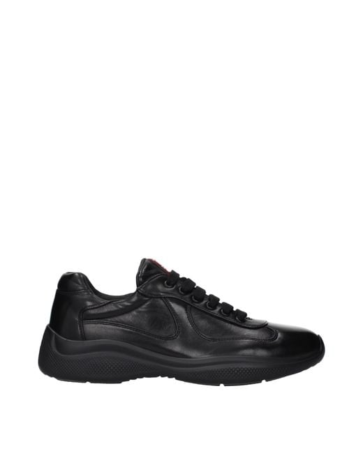 Prada Black Sneakers Leather for men