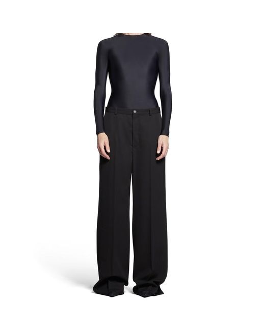 Balenciaga Black Wool Flared Pants for men