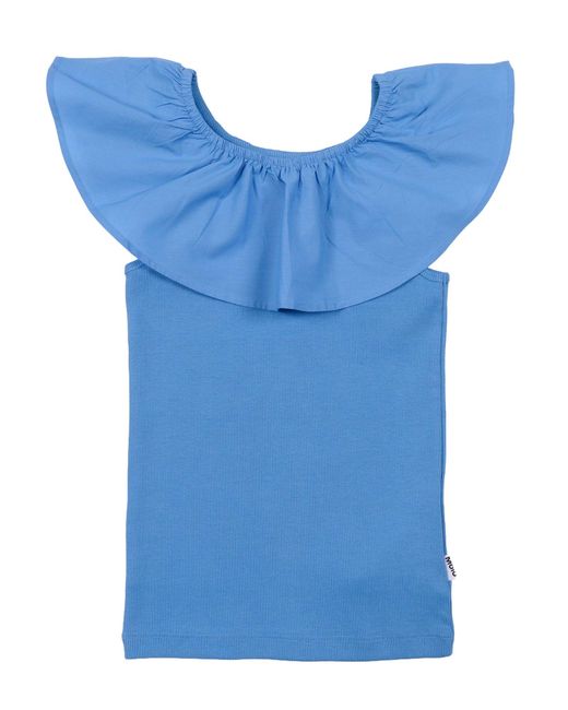 Molo Blue Reca T Shirts With Short Sleeves
