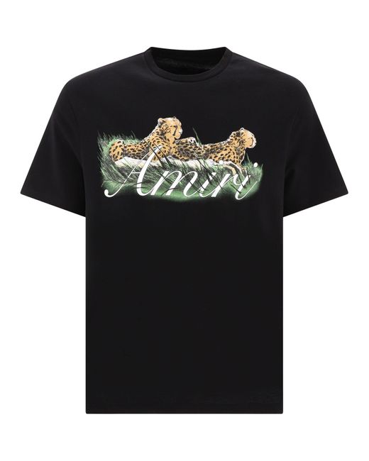 Camiseta Cheetah con logo estampado Amiri de hombre de color Black