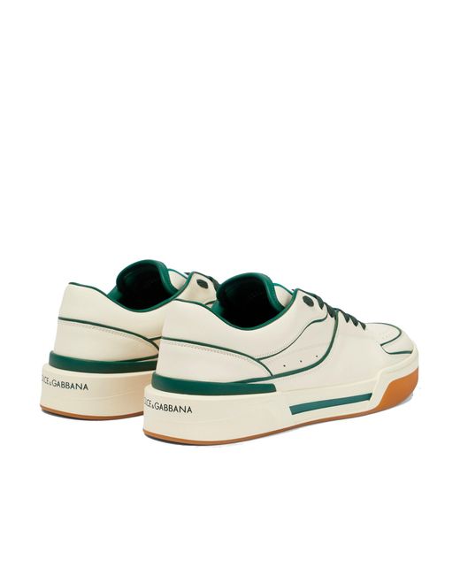 Dolce & Gabbana Green New Roma Leather Sneakers for men