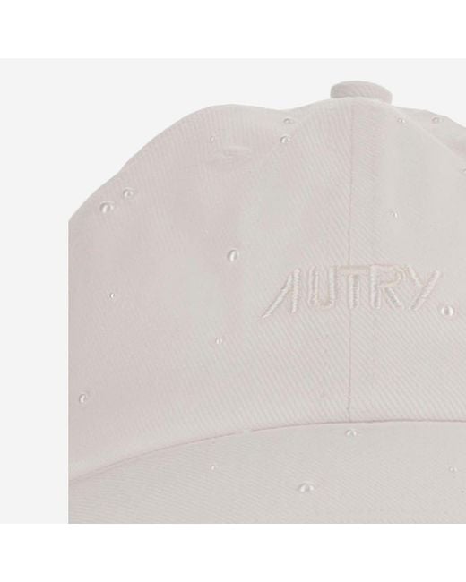 Autry White Baseball Cap With Logo for men