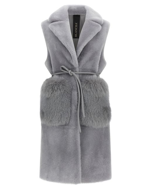 Blancha Gray 'Merino gerade Volpe Shadow' Weste