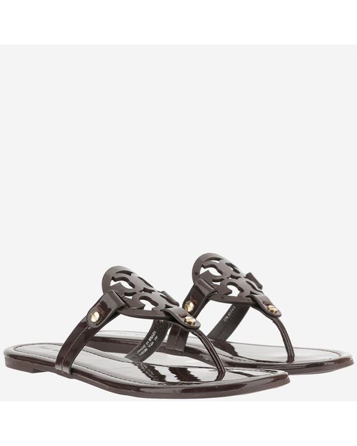 Tory Burch Brown Sandals Leather Slip-On