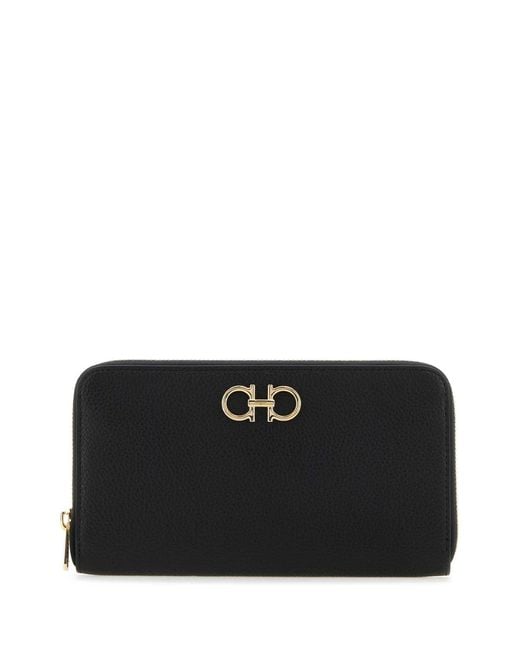Ferragamo Black Ferragamo Wallets