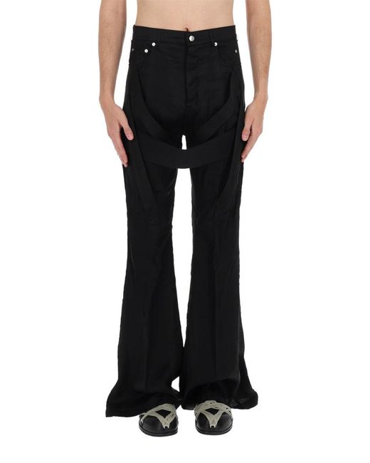 Rick Owens Black Pantalone "megastrapped Bolans" for men