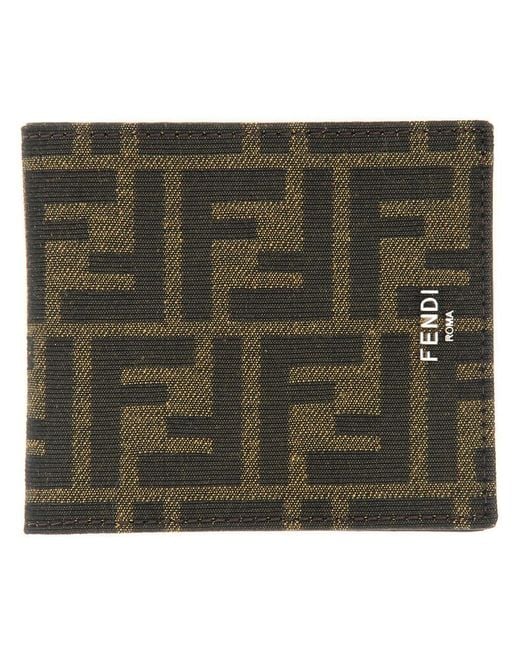 Fendi Green Portafoglio Bifold for men