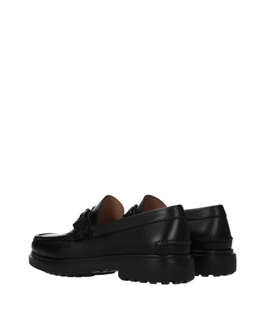 Ferragamo Black Ready Moccasins Leather