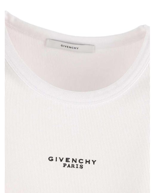 Givenchy Geribbelde Tanktop Met Logo in het White