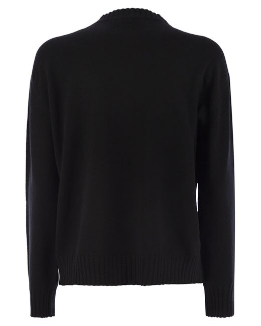 Fabiana Filippi Black Platinum Crew-Neck Jumper
