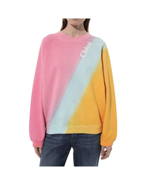 Chloé Multicolor Sweatshirt mit Batikmuster