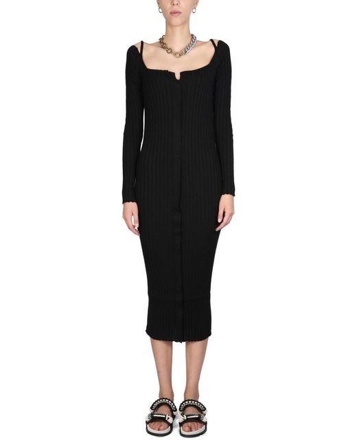 Philosophy Di Lorenzo Serafini Filosofie Di Lorenzo Serafini Midi Jurk in het Black