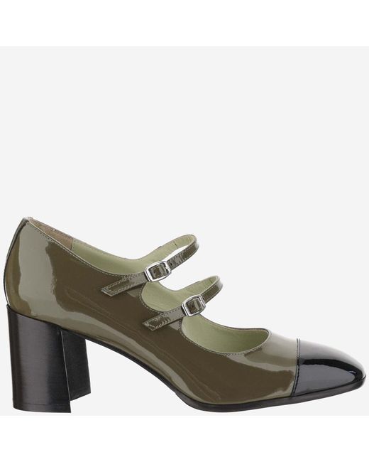 CAREL PARIS Green Leather Pumps
