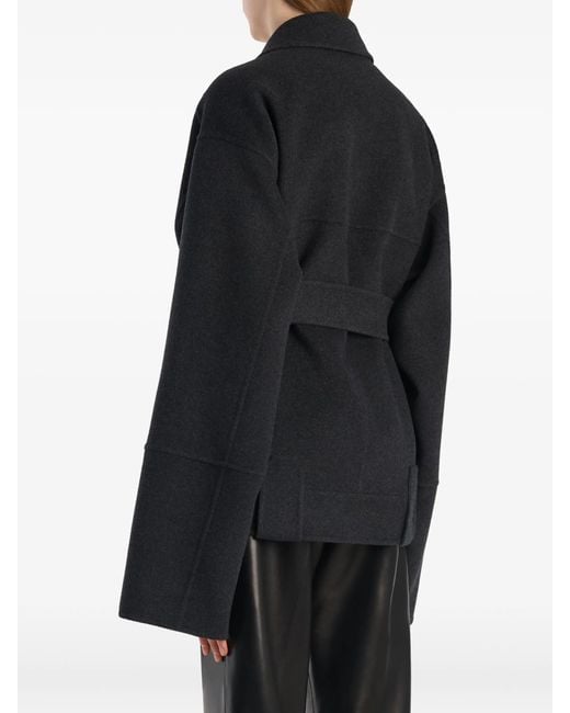 Khaite Black Alder Belted Wool Jacket
