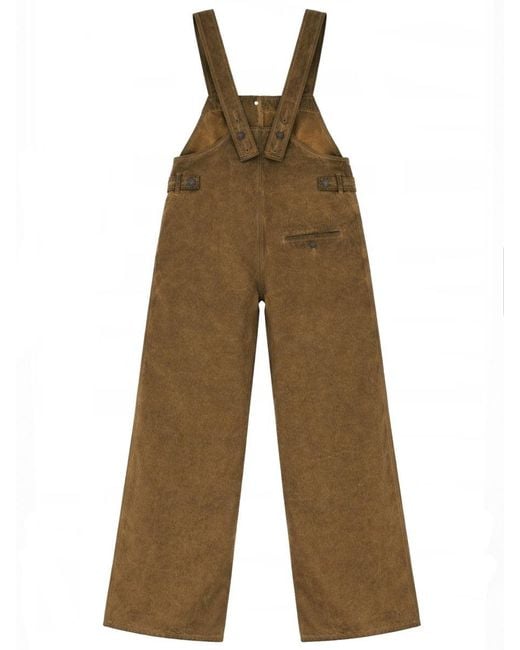 Uma Wang Natural Cotton Panda Dungarees