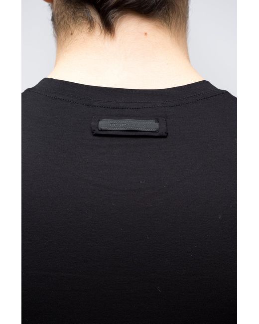 Prada Black Logo-Embroidered Cotton T-Shirt for men