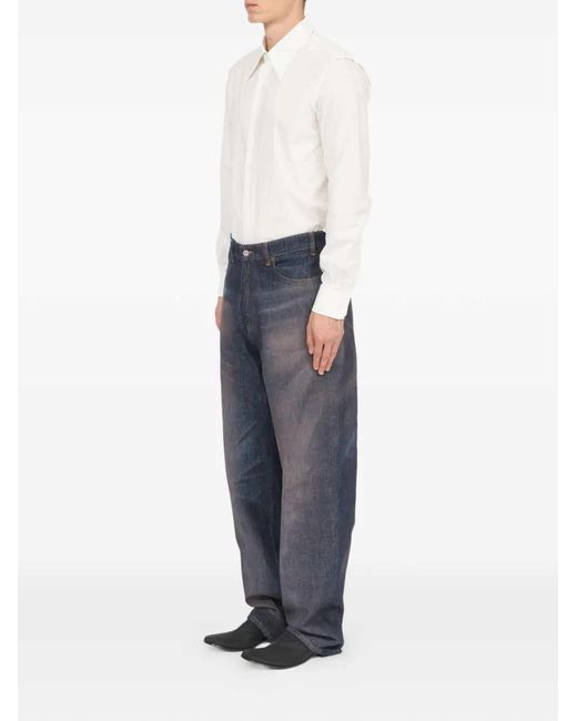 MM6 by Maison Margiela Blue Faded Effect Jeans