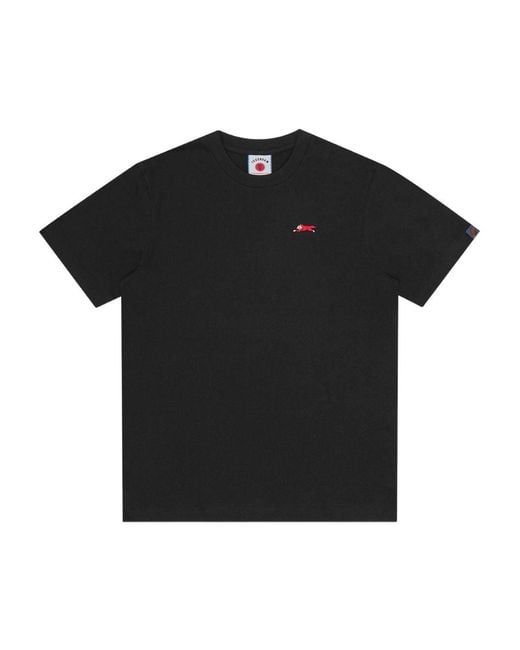 ICECREAM Black Running Dog Cotton T Shirt for men
